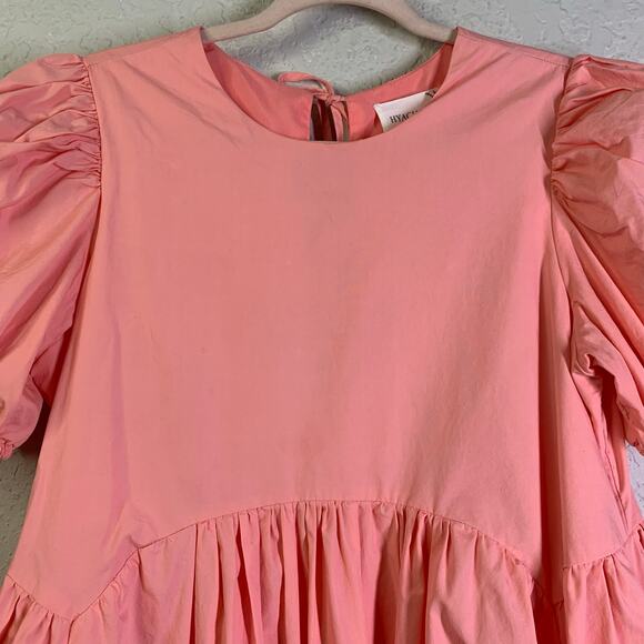 HYACINTH HOUSE TUCKERNUCK Dress Small Baby Doll Allie Puff Sleeve Tie Back Close - Picture 5 of 13